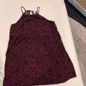Mossimo Supply Co. Burgundy Paisley Halter Top